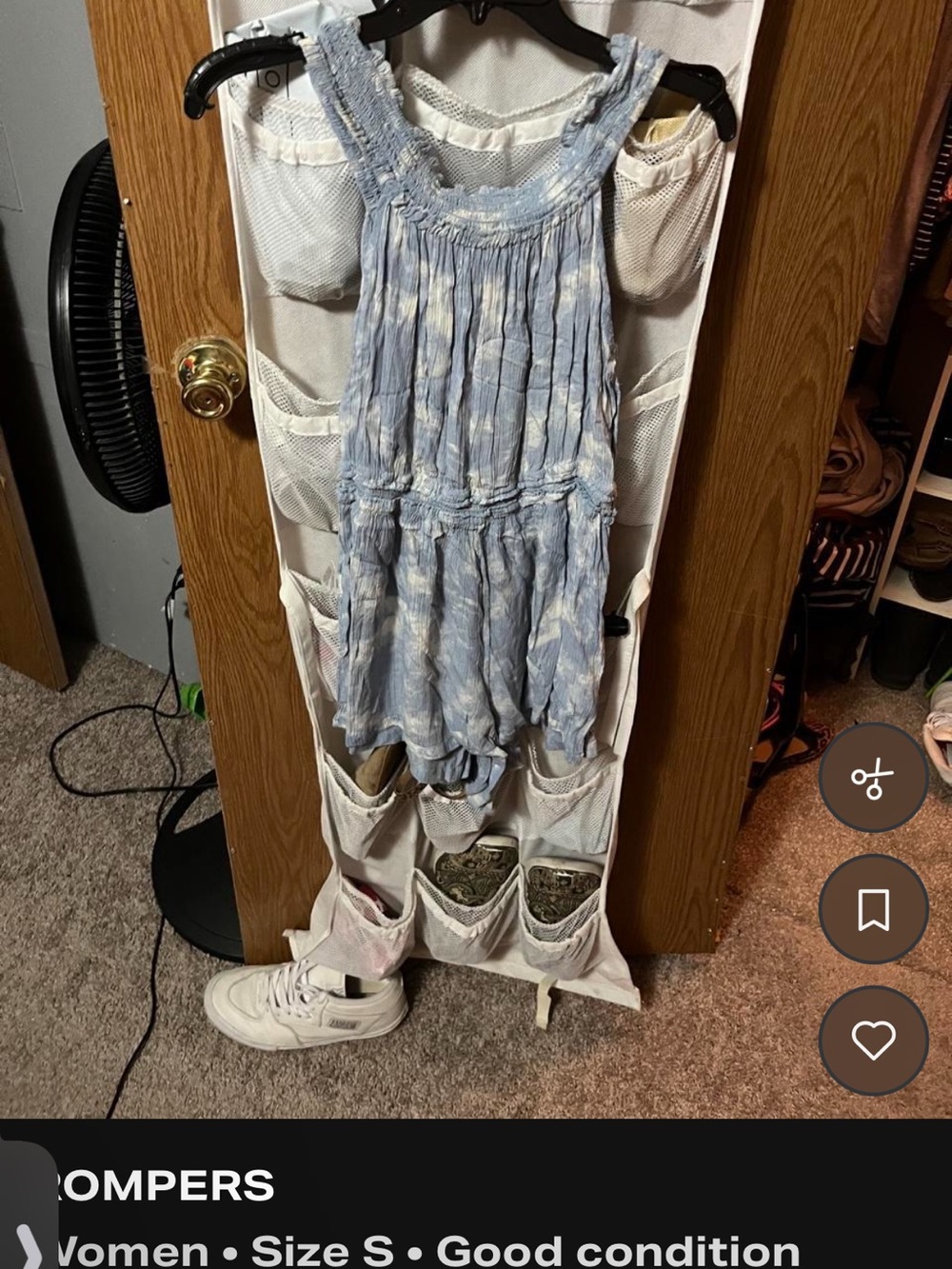 cloud island Light Blue Tie-Dye Girls Romper Dress